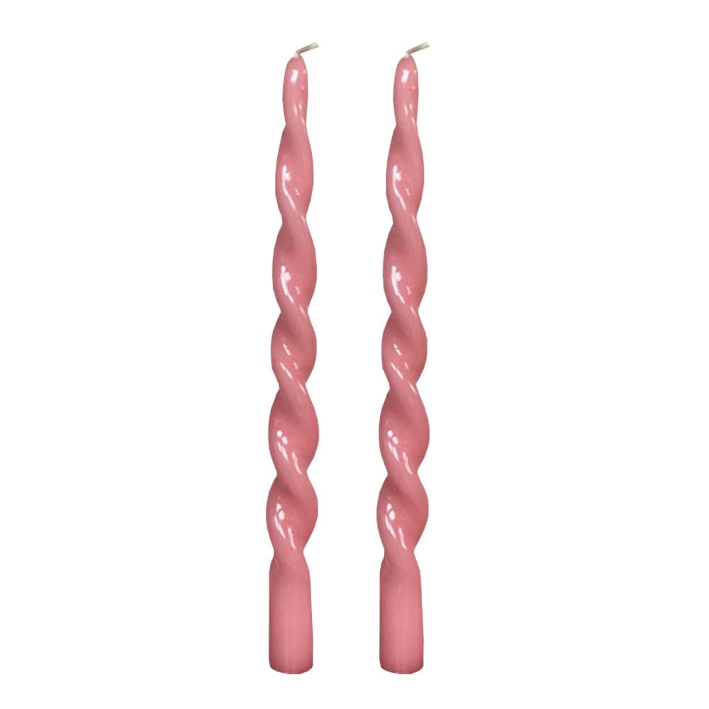 Platta Lack Ljus Snurrade 29 cm 2-pack Rosa Glasyr