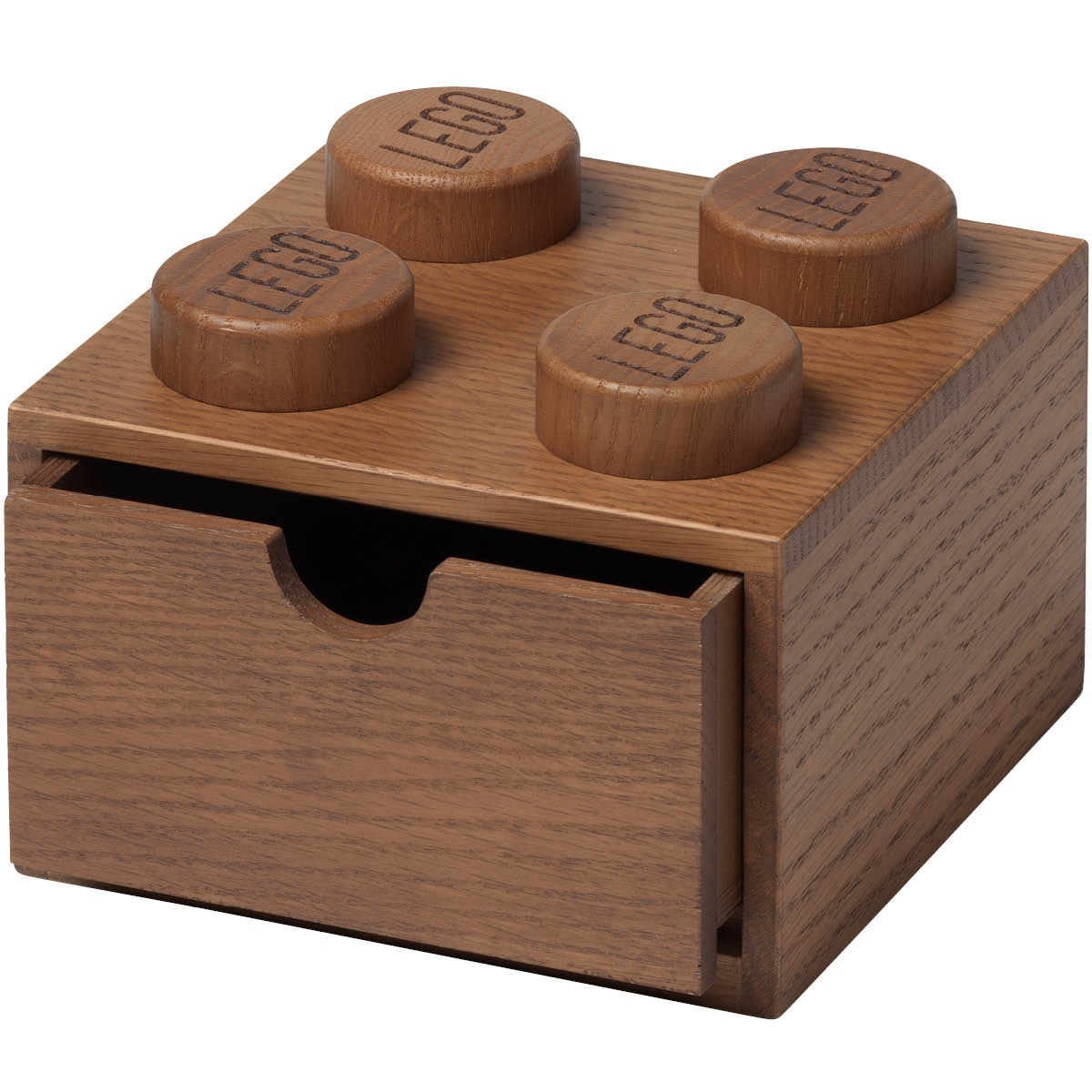 Wooden collection Skrivbordslåda 2x2 Mörk Ek