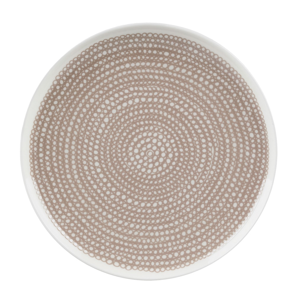 Siirtolapuutarha Tallrik 25 cm Vit/Beige