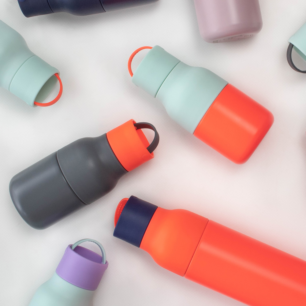 Active Bottle 25cl Grey & Coral