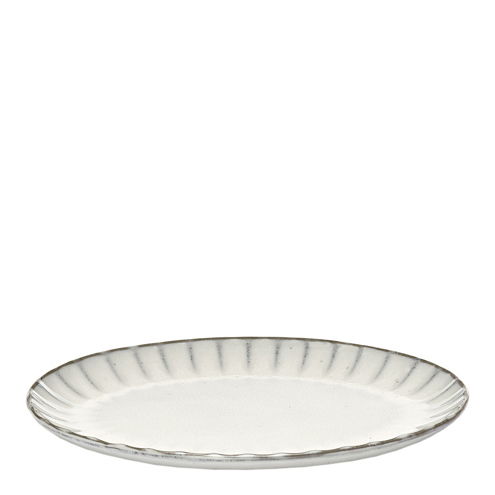 Inku Tallrik oval 25 cm Vit