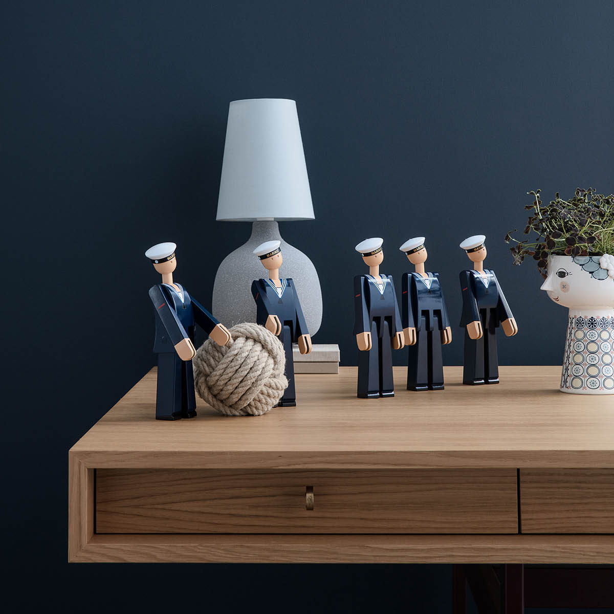 Marinsoldat Mörkblå/Vit