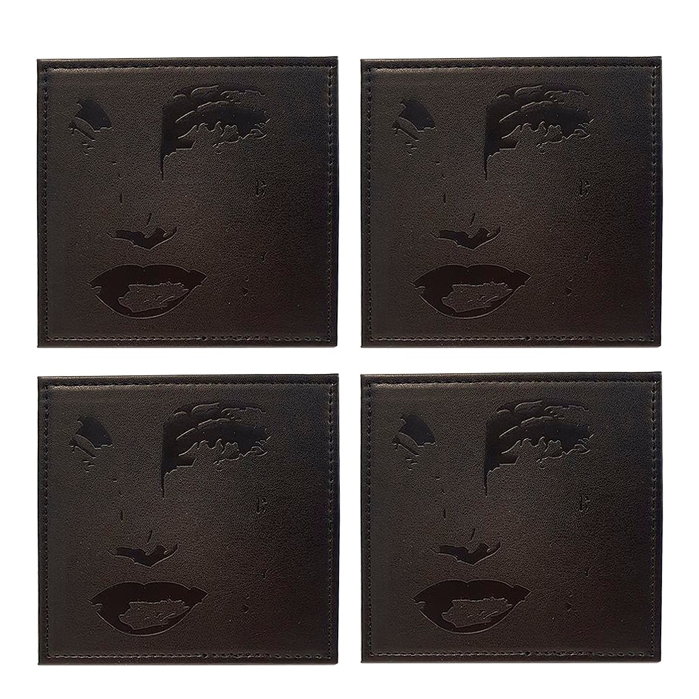 Glasunderlägg Piece of Me 4-pack Svart