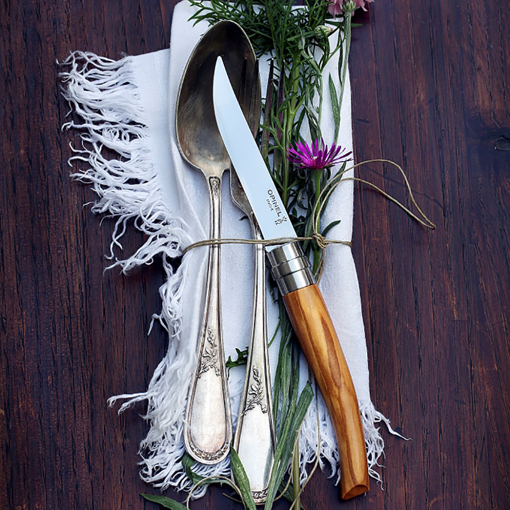 Chic Stekknivar 4-pack Olivträ