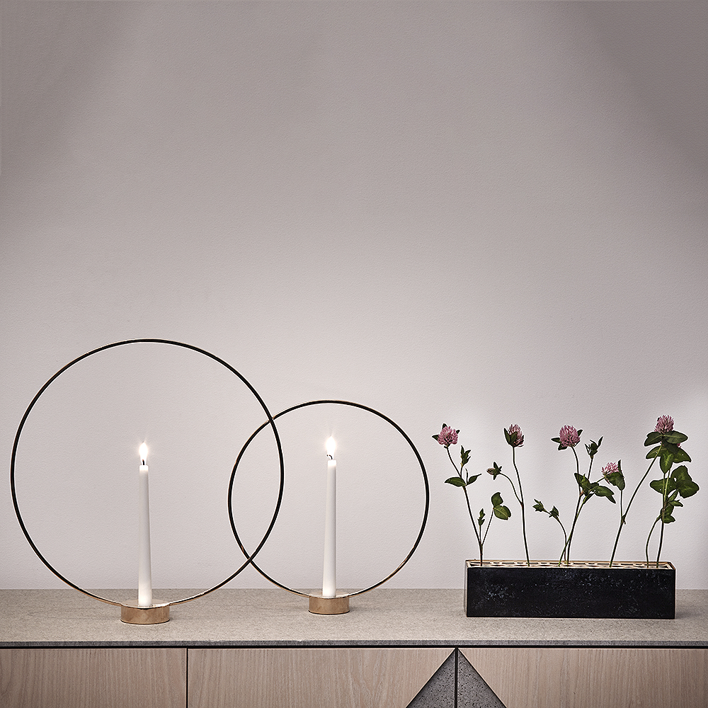 Äng Vas rektangulär Mässing