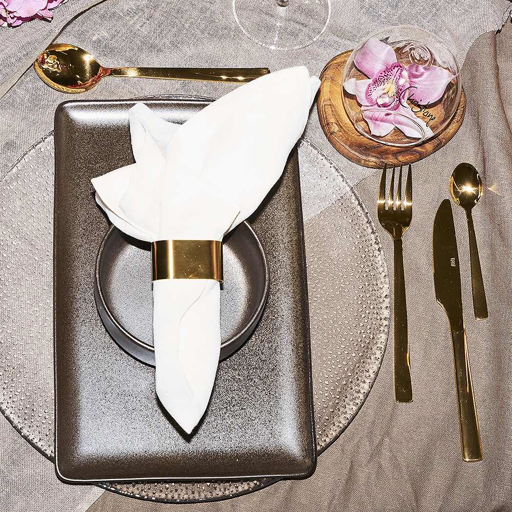 Raw Servettring 4-pack Guld