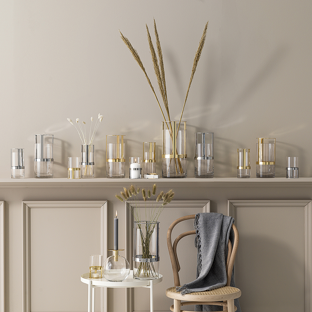 Hold Vas justerbar 15x8 cm Guld