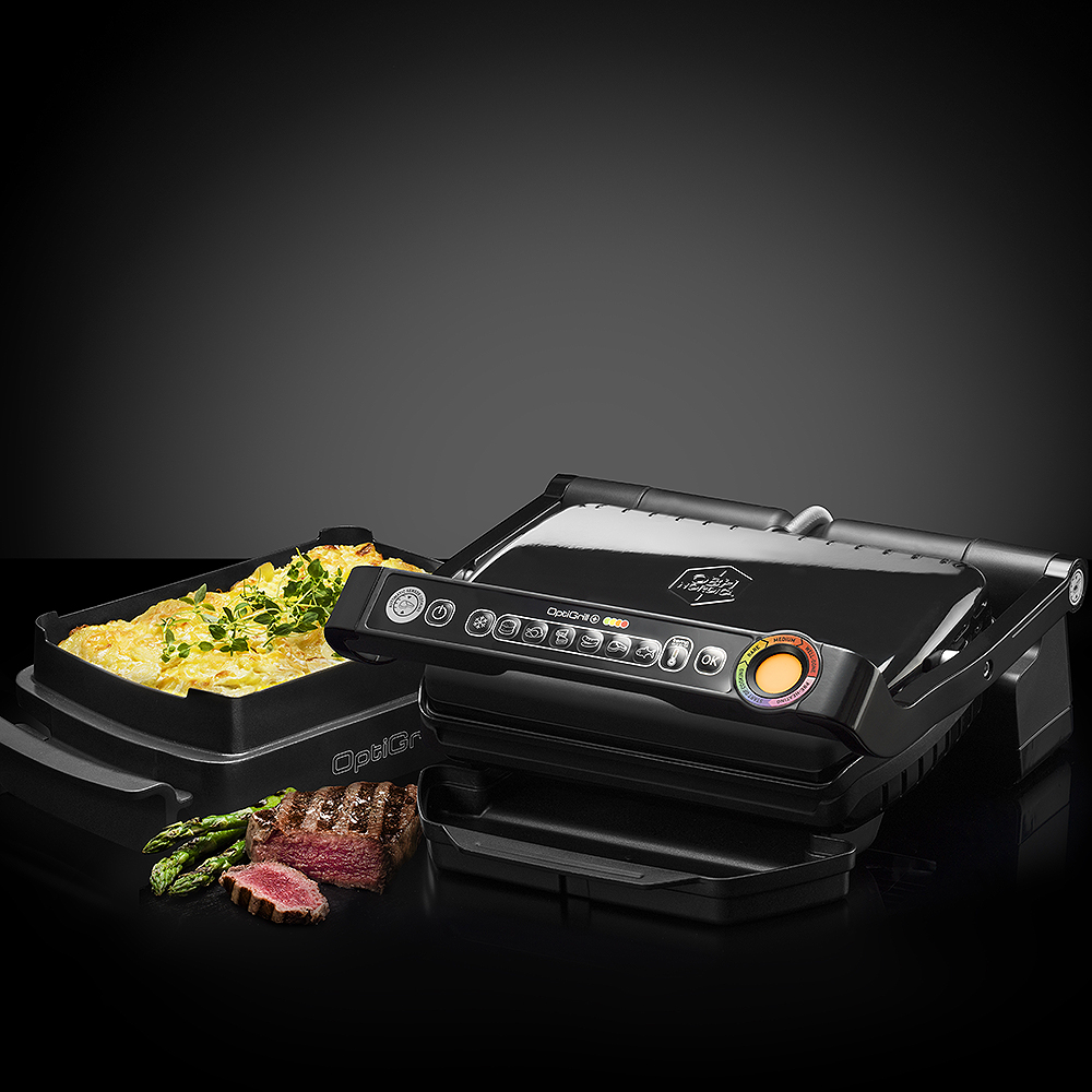 OptiGrill+ Bordsgrill med bricka Svart