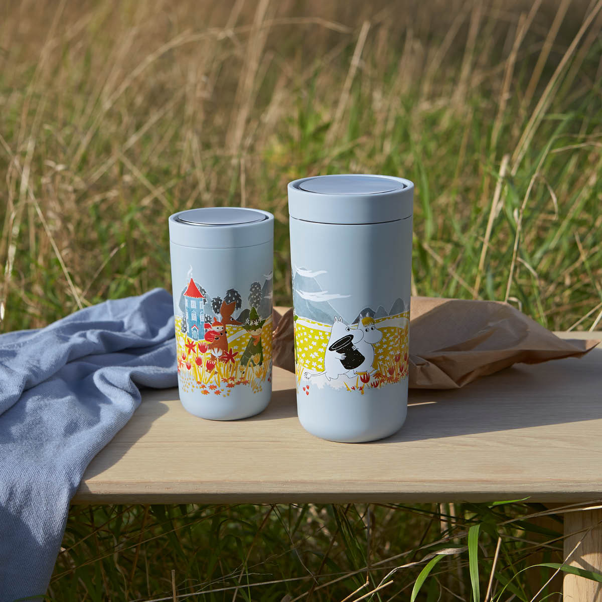 Mumin To Go Click Mugg 20 cl Soft Sky