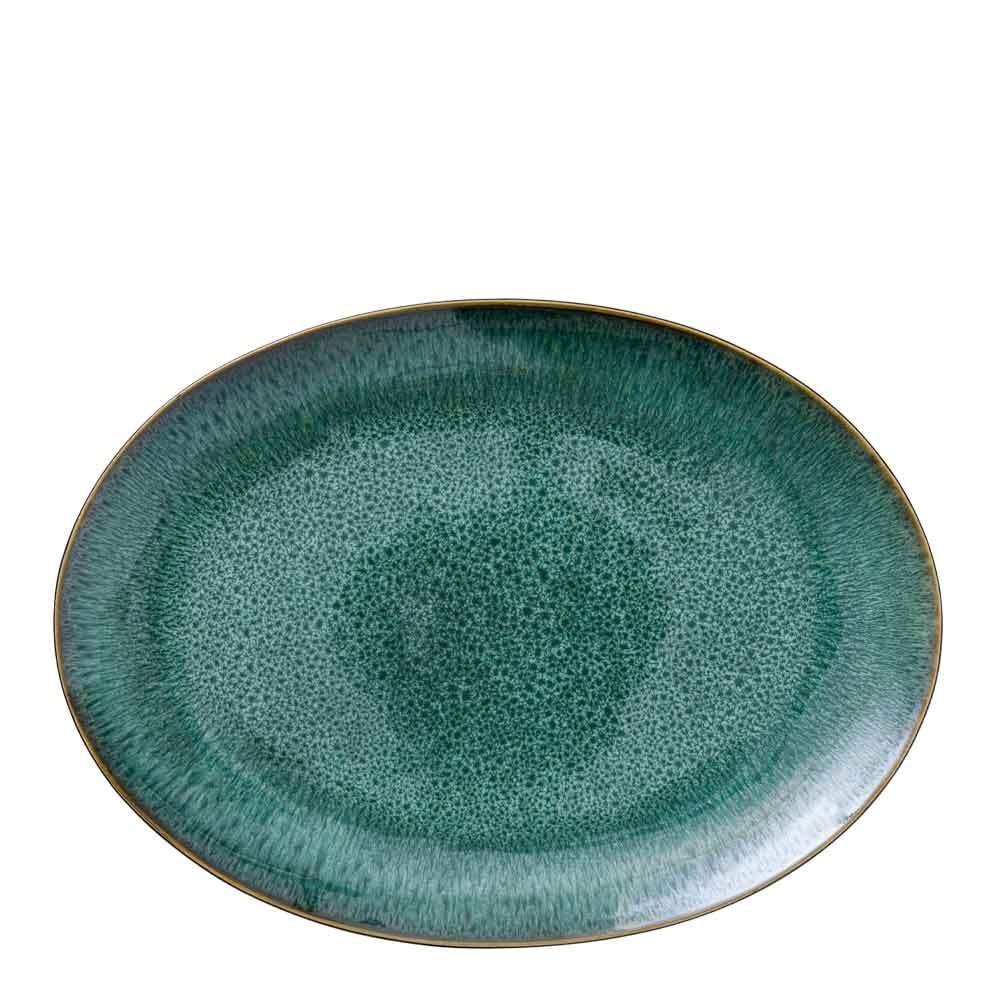 Fat Oval 45x34 cm Mörkgrön