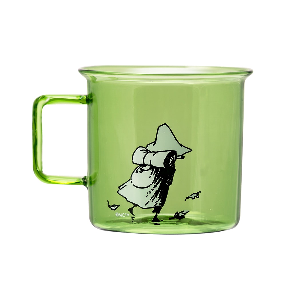 Mumin Glasmugg Snusmumriken 35 cl Grön