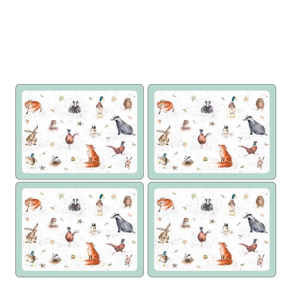 Tablett Djur 40x30 cm 4-pack