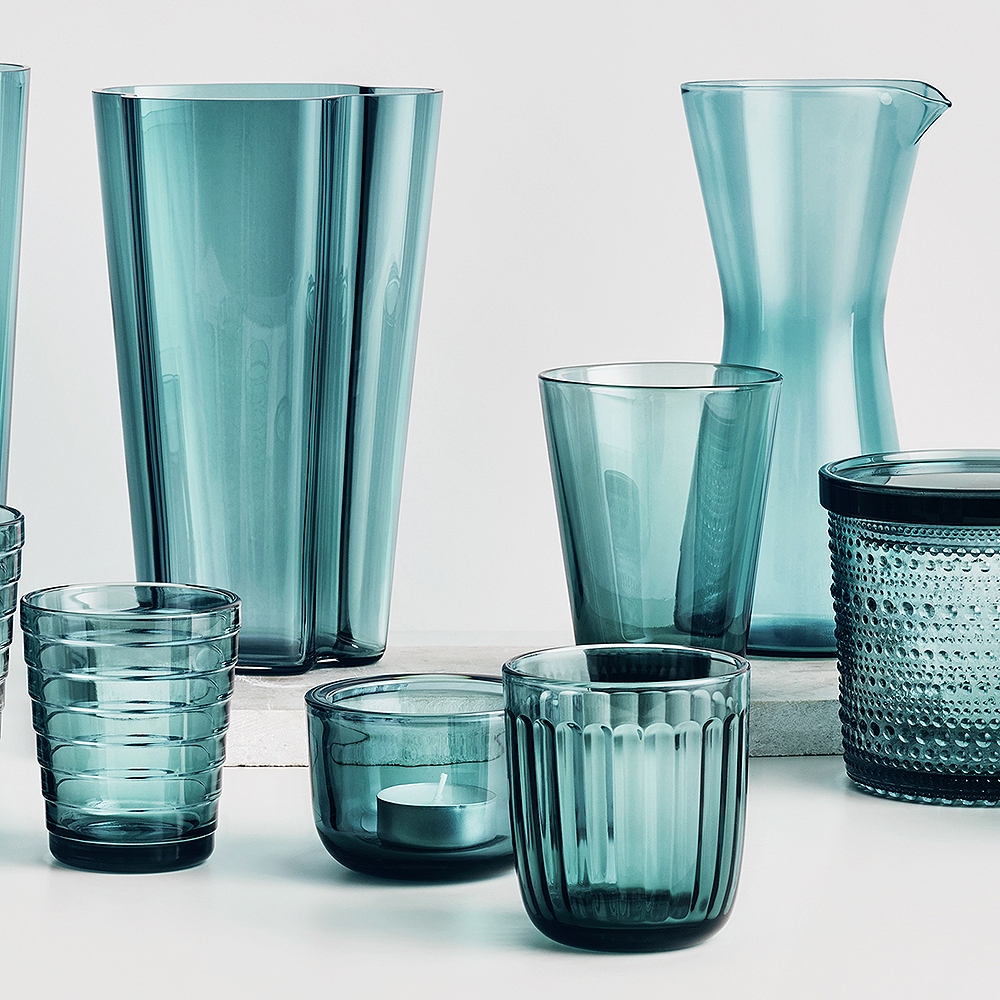 Valkea Ljuslykta 6 cm Havsblå