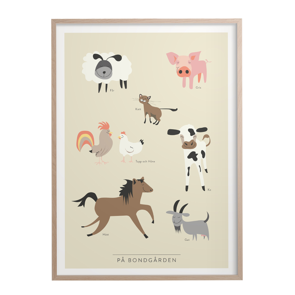 Poster 30x40 cm  På bondgården