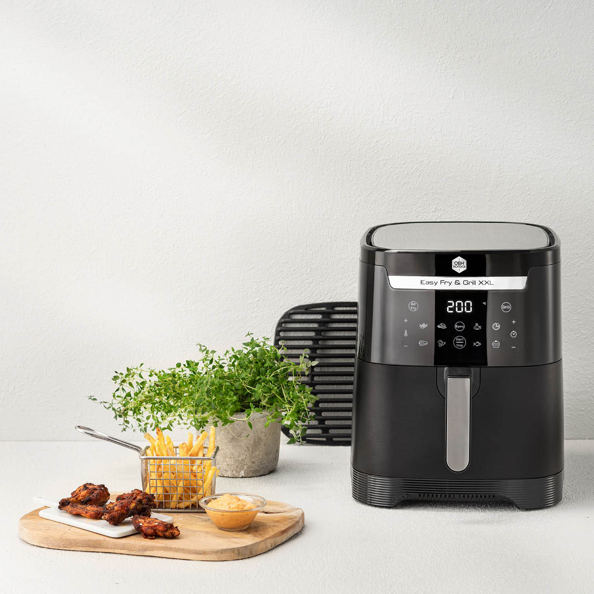 Easy Fry & Grill XXL 2-i-1 airfryer AG8018S0 Svart