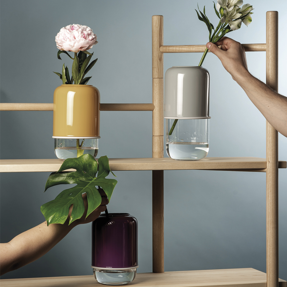 Kapsel Justerbar Vas Glas Vit/Klar