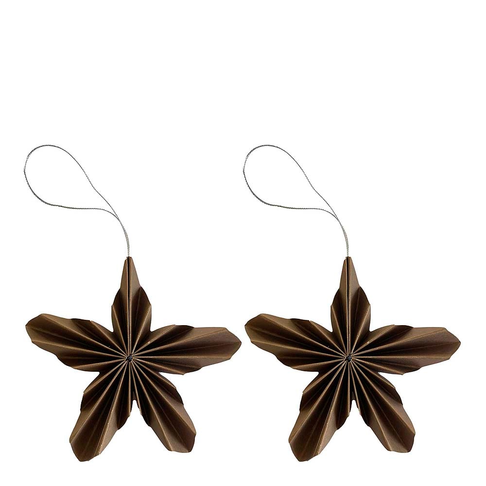Paper Stars Hänge Stjärna 2-pack Brun