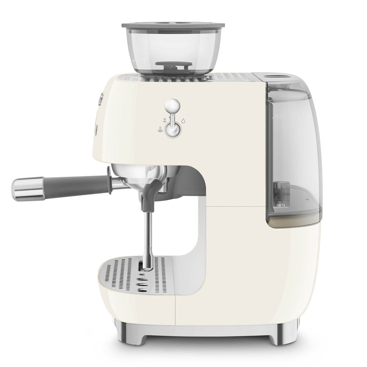 Smeg Manuell Kaffemaskin med Kvarn Creme