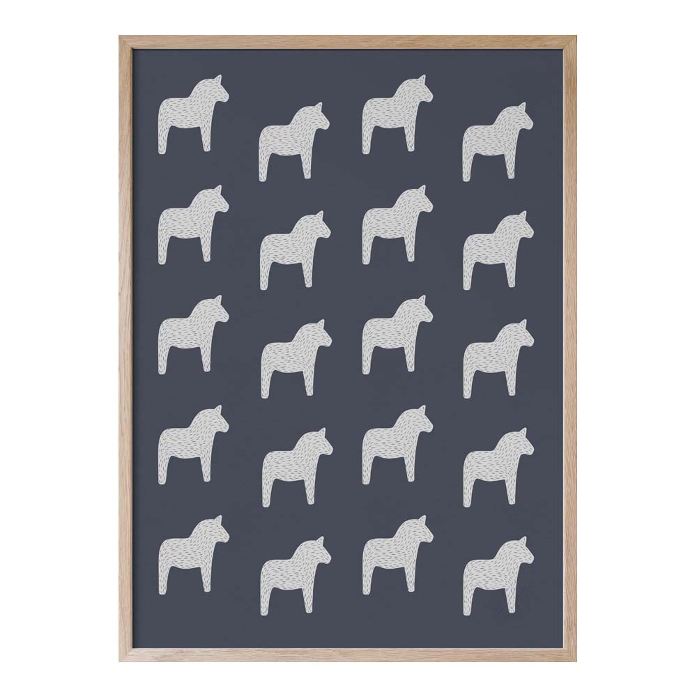 Poster 50x70 cm Dalahästen