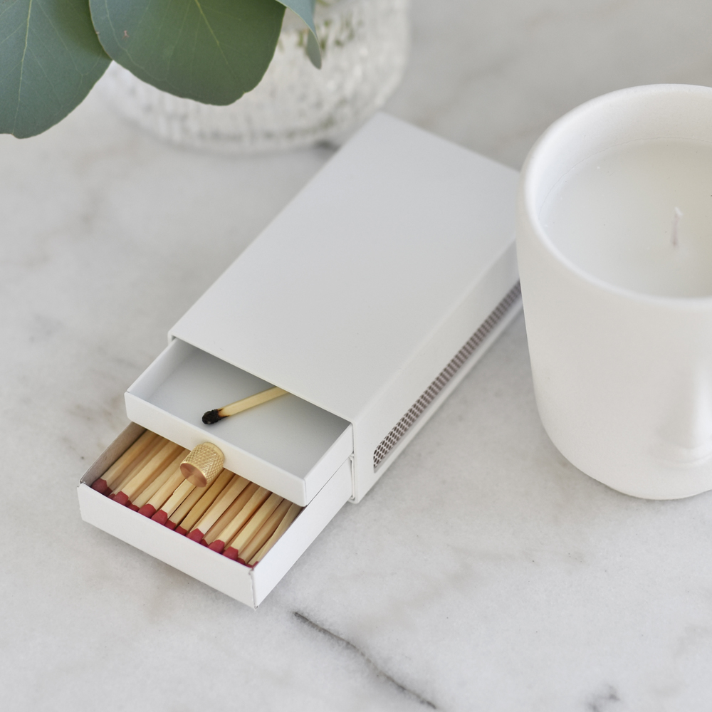 Three Stars Tändsticksfodral Stor Vit