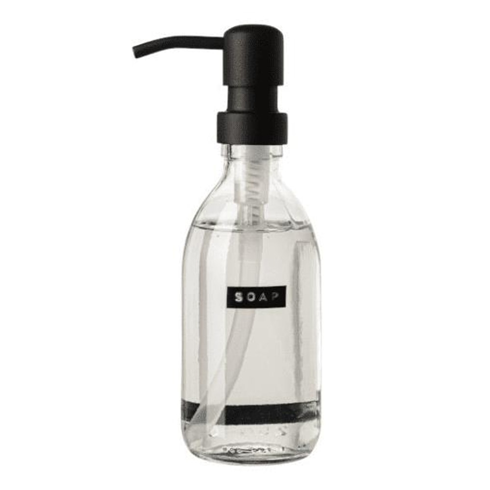 Handtvål med pump 0,25 L Svart/Klar