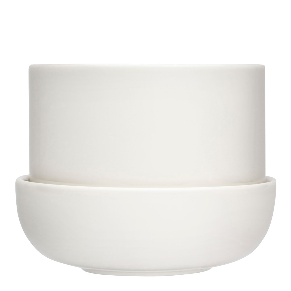Nappula Kruka med Fat 17x13 cm Vit
