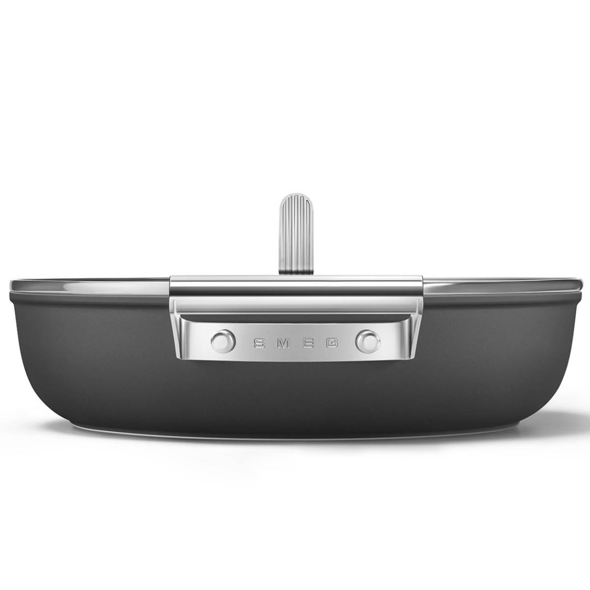 Smeg 50's Style Traktörpanna Glaslock 28 cm Svart