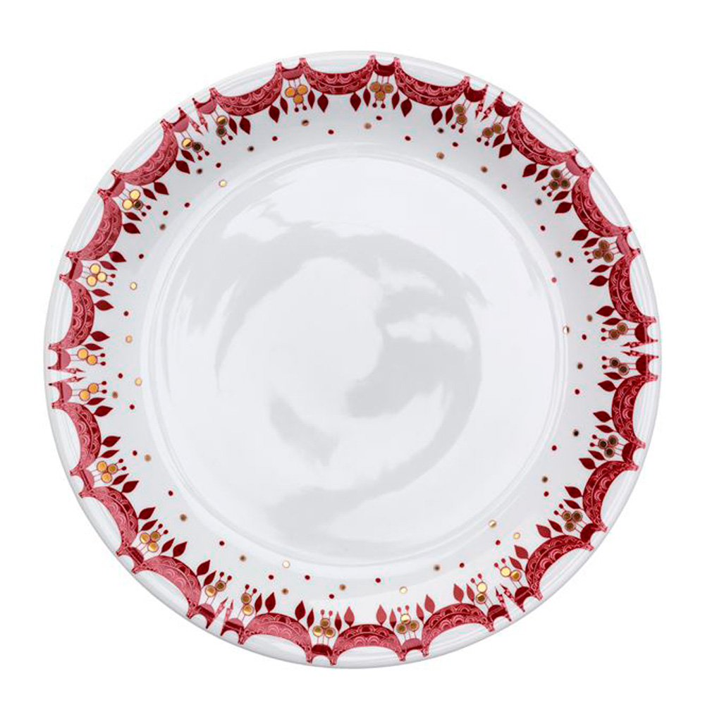 Guirlande Tallrik 28 cm Röd