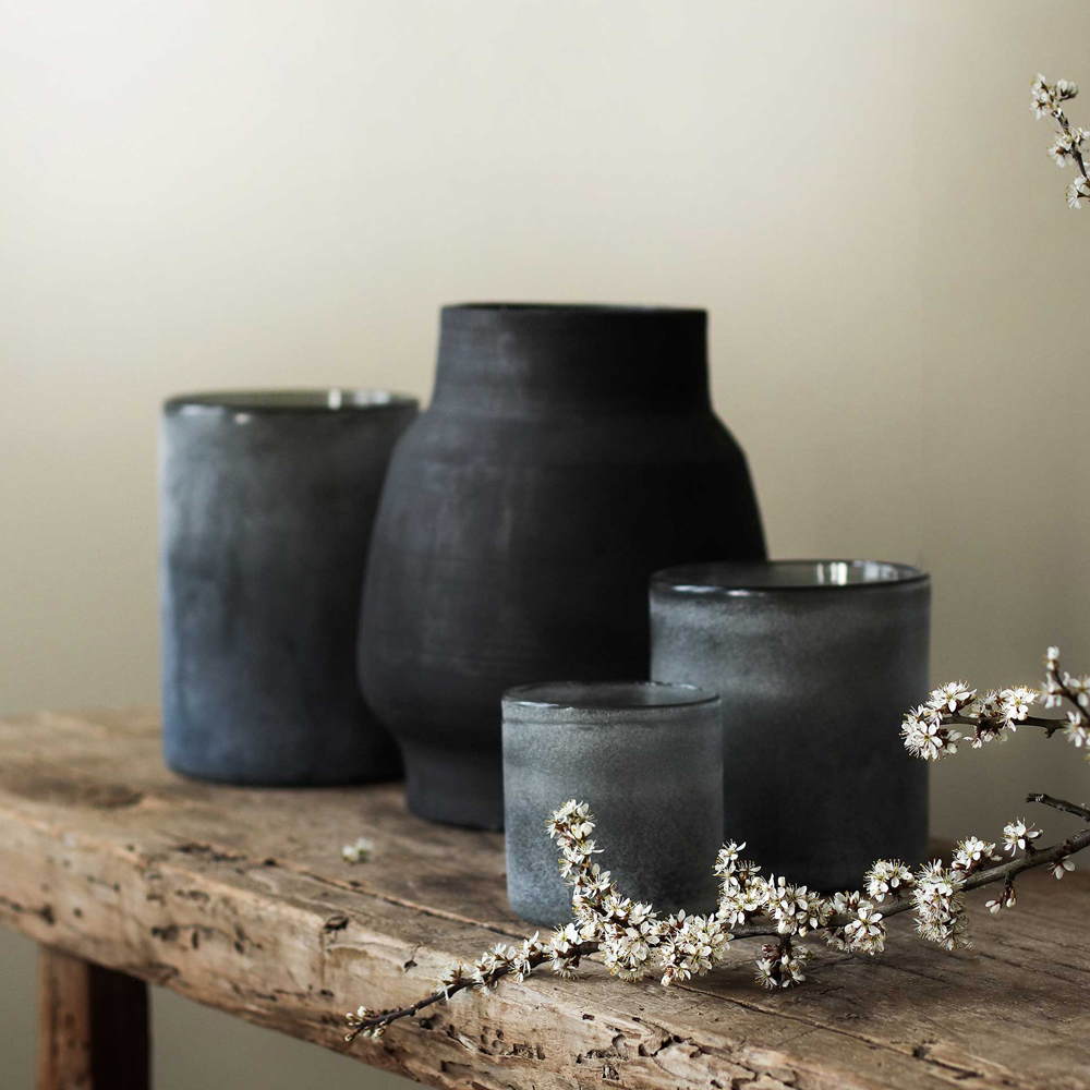 Frost Ljuslykta 9x9 cm Grå