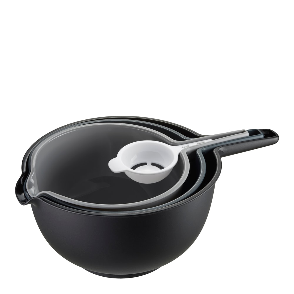 Preparo Skålset 4 delar Svart/Grå/Vit