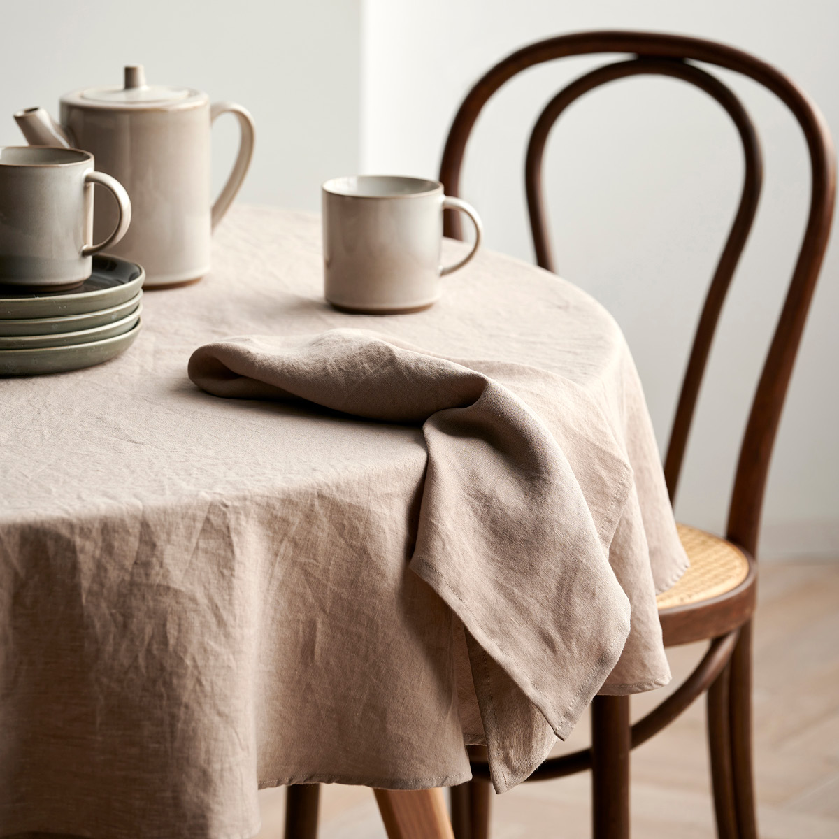 Pure Linen Duk 160x160 cm Nature