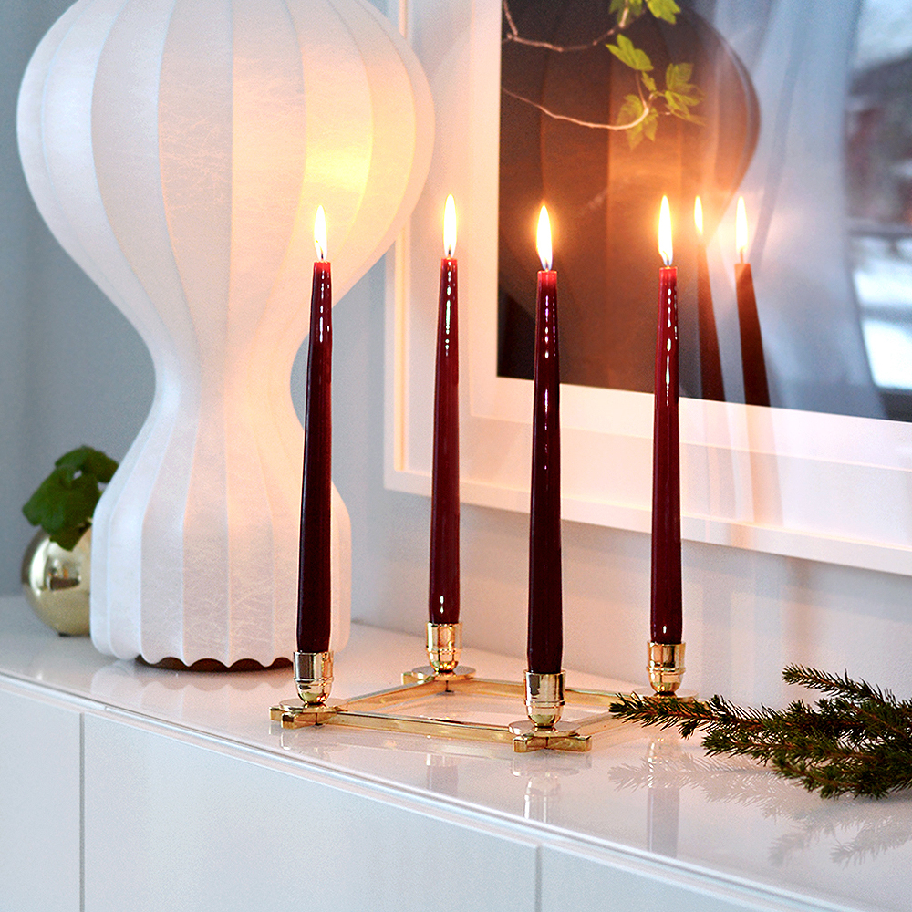 Herrgårdsljus 30 cm 6-pack Julröd