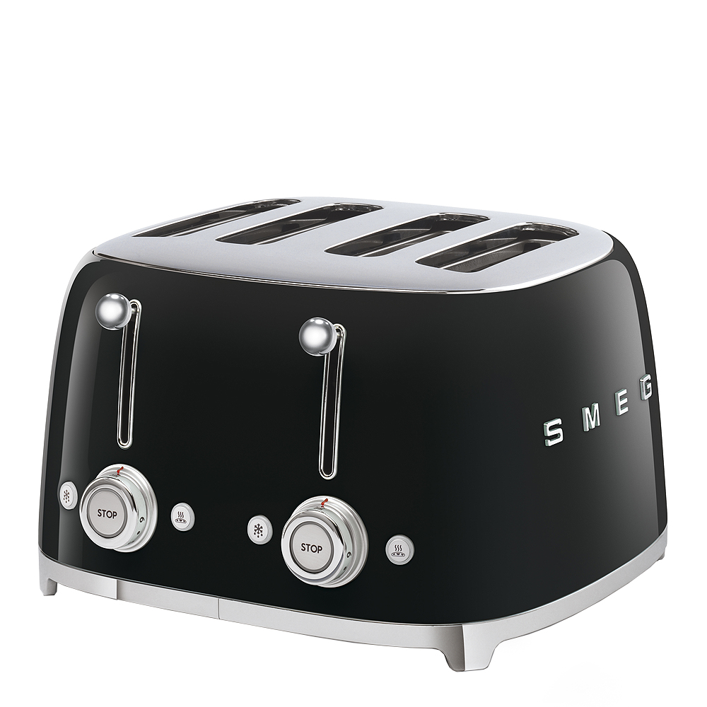 Smeg 50's style Brödrost 4 skivor kvadrat Svart