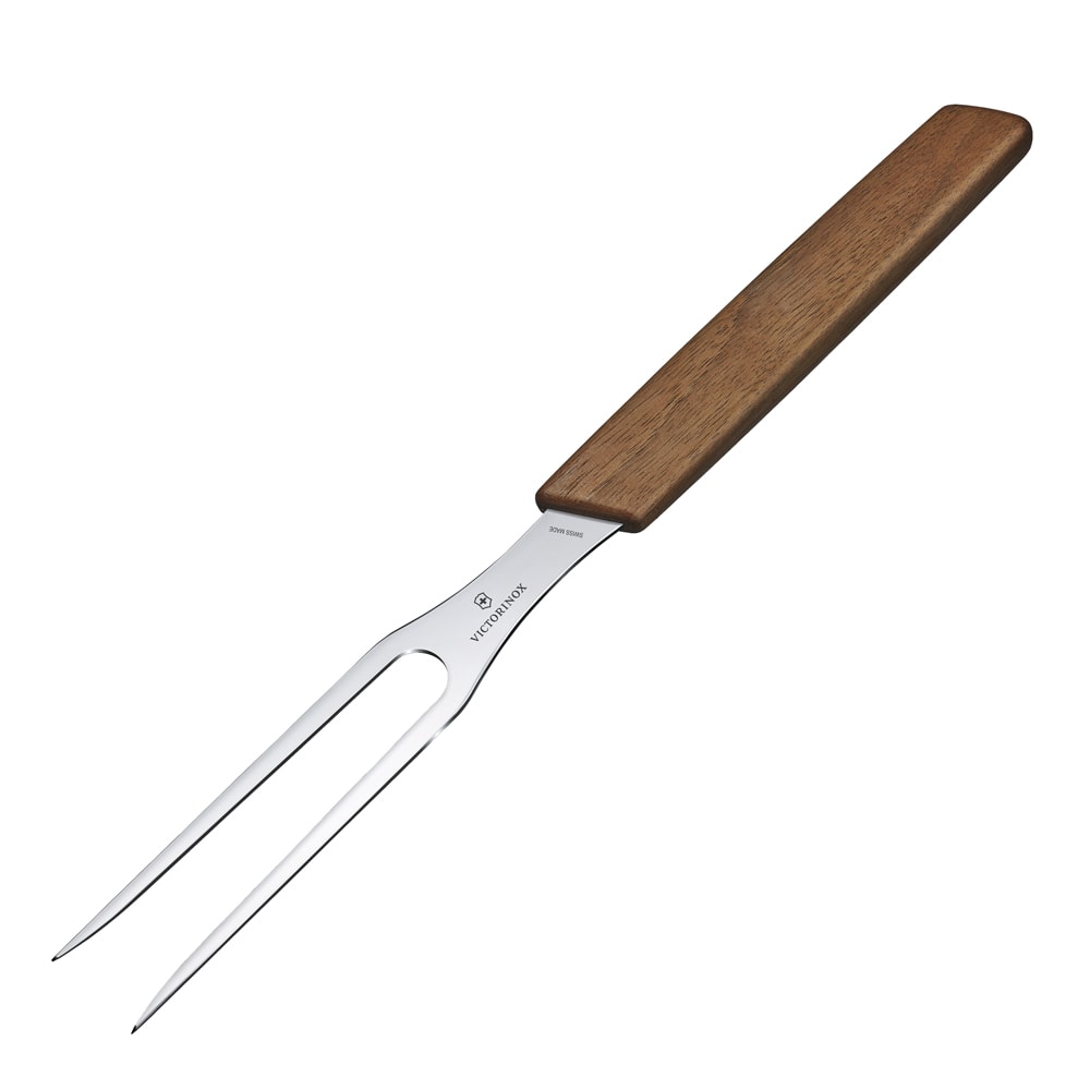 Swiss Modern Stekgaffel 15 cm Valnöt
