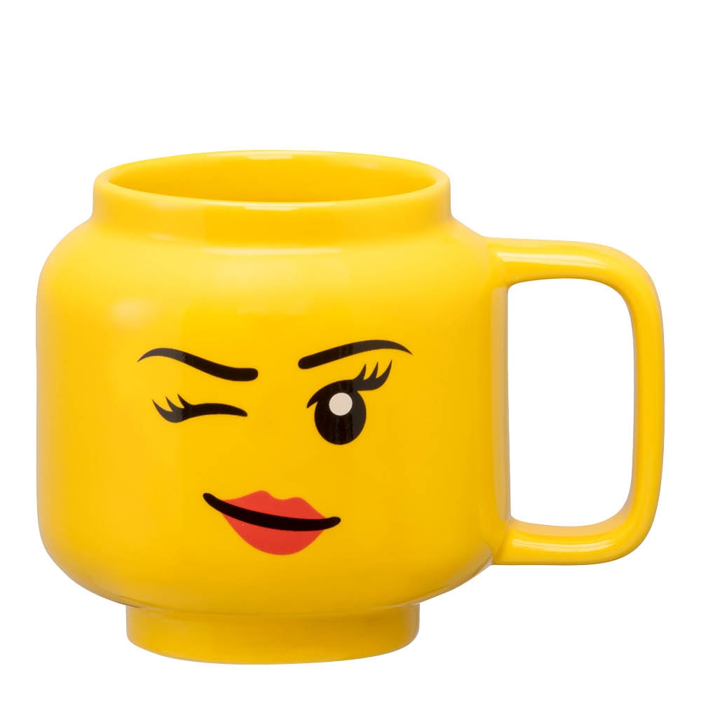 Mugg Blinkande lego figur 55 cl Gul