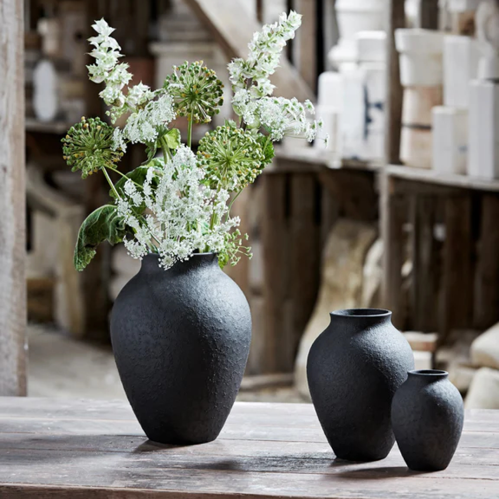 Knabstrup Vas 20 cm Svart