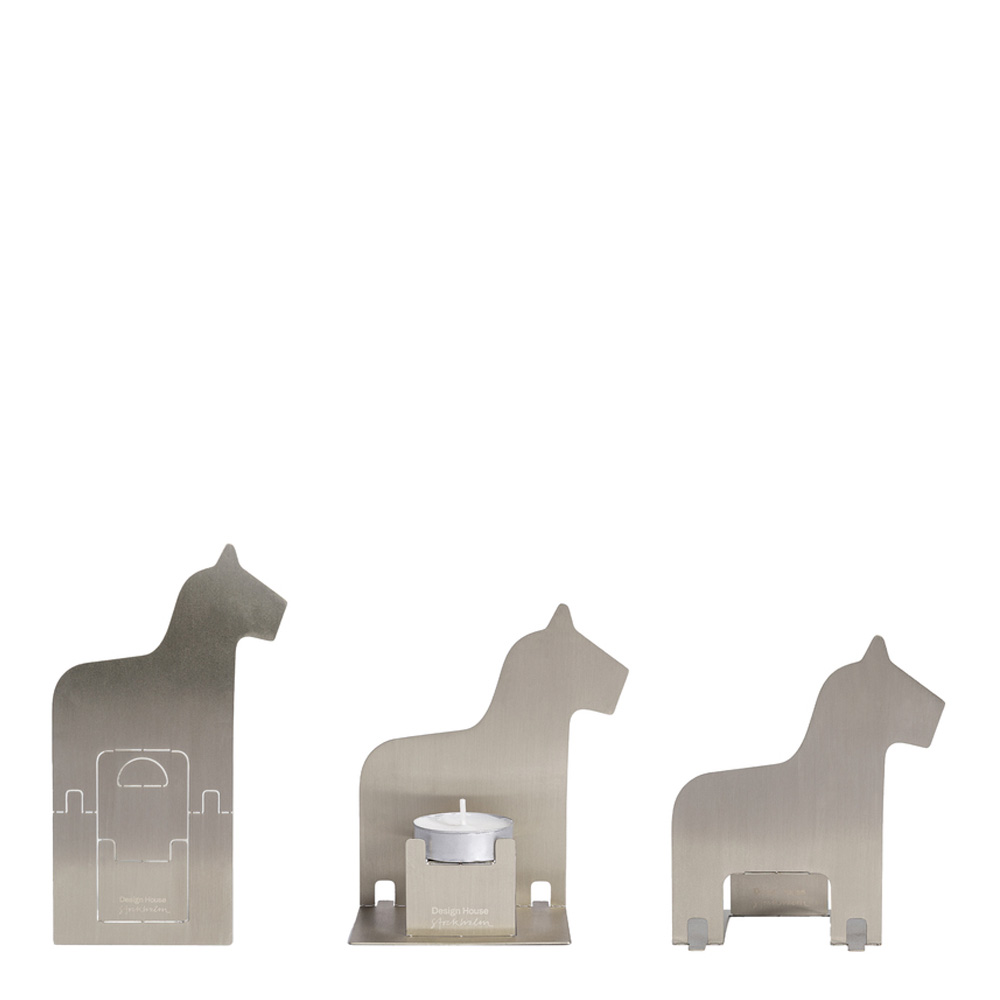 Ljuslykta Pop-Up Dalahäst Rostfritt stål