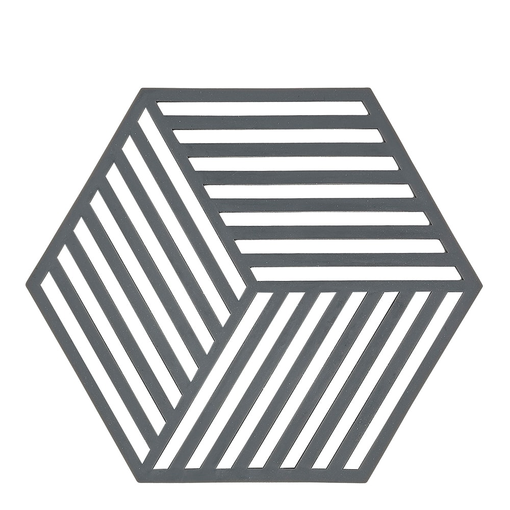 Hexagon Grytunderlägg SilIkon 16 cm Grå