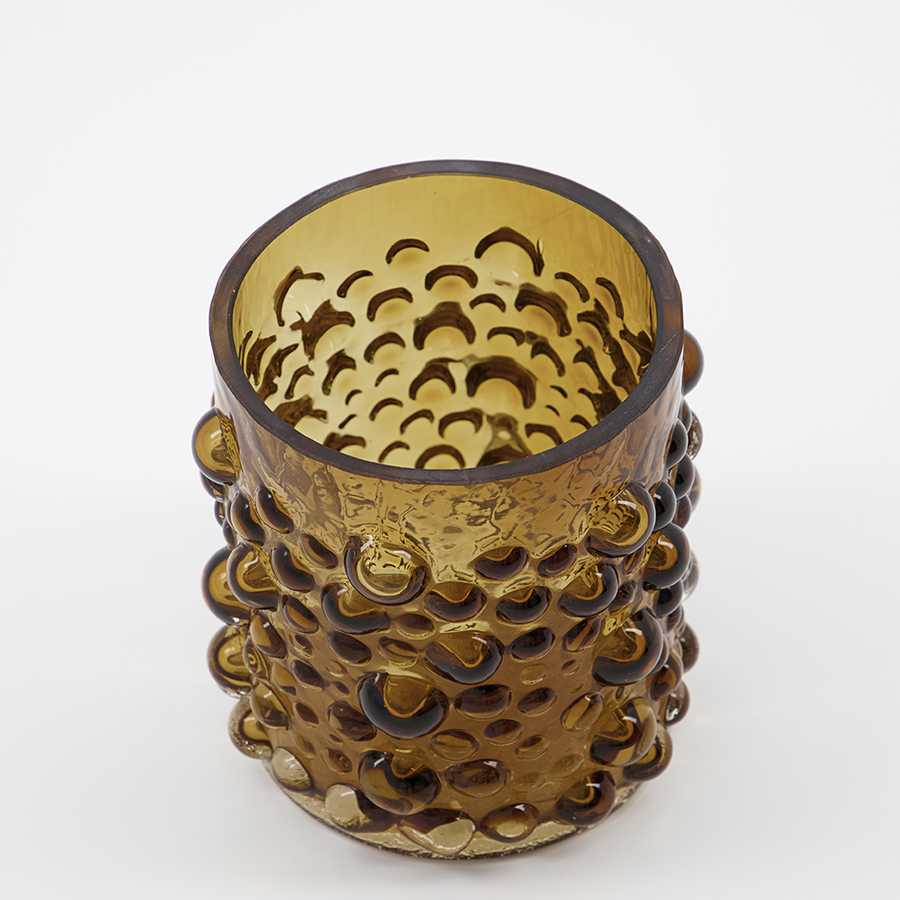 Foam Ljuslykta 11 cm Amber