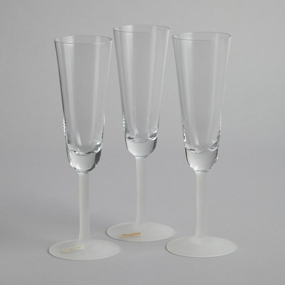 Champagneglas med Frostad Fot 3 st