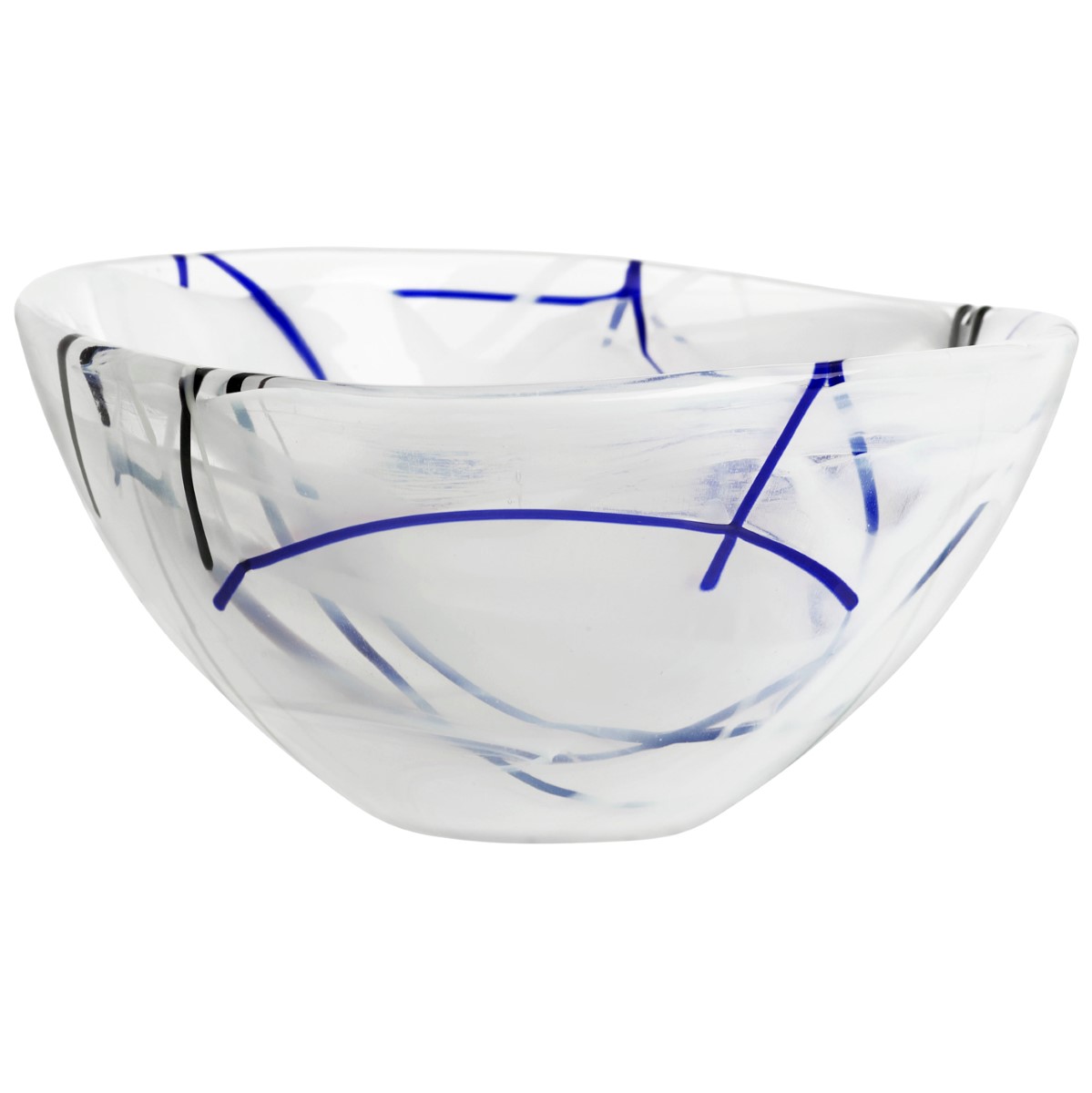 Contrast Skål 23 cm Vit/Blå/Svart