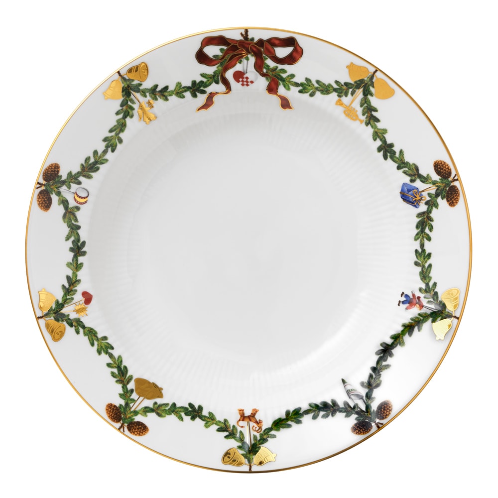 Star Fluted Christmas Tallrik Djup 24 cm