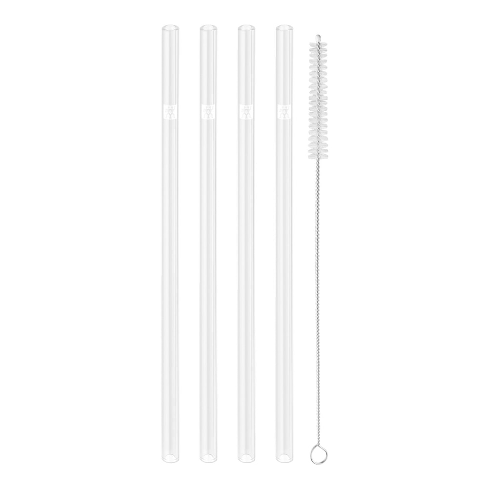 Sorrento Glassugrör+Rengöringsborste 4-pack Transparent