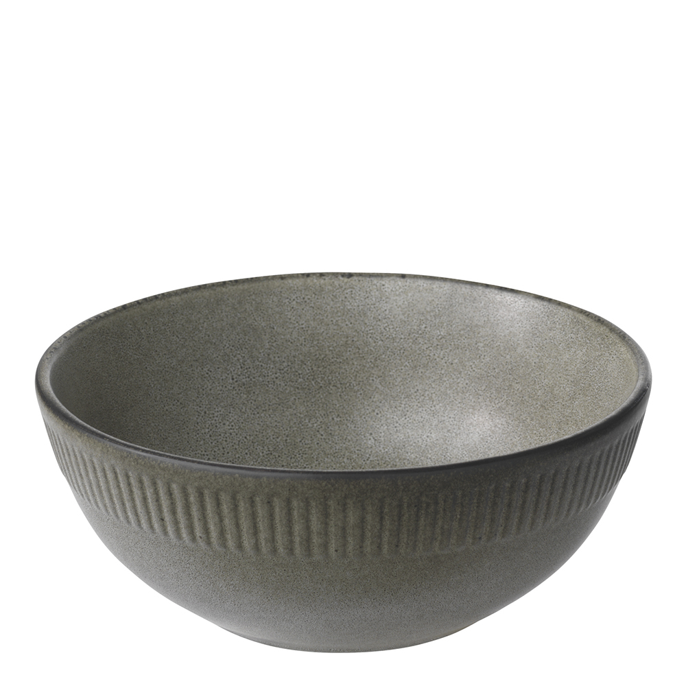 Relief Stoneware Skål 14 cm Grå
