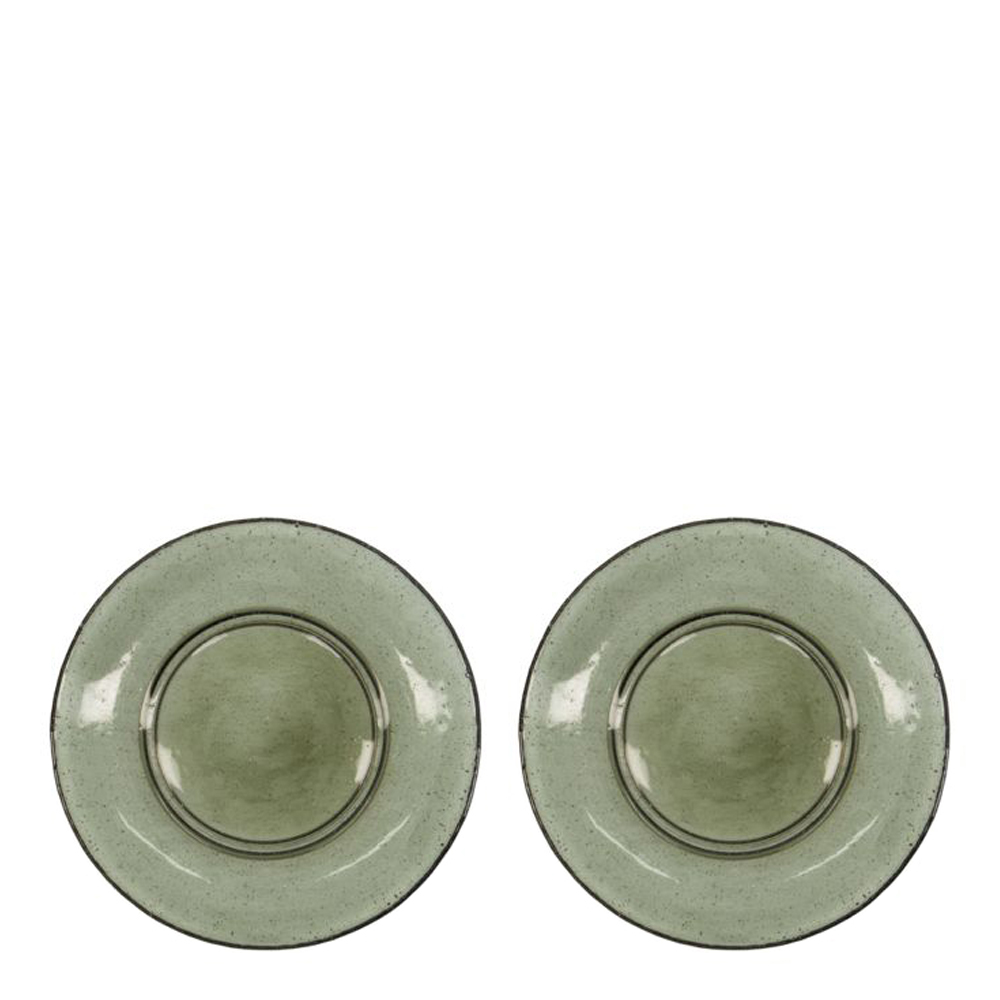 Rain Tallrik 21 cm 2-pack Grön