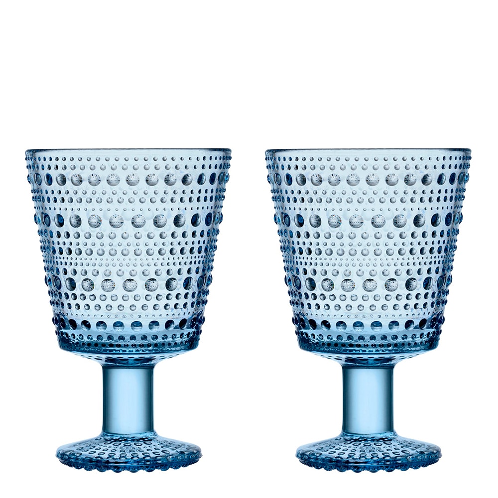 Kastehelmi Glas på fot 2-pack Aqua