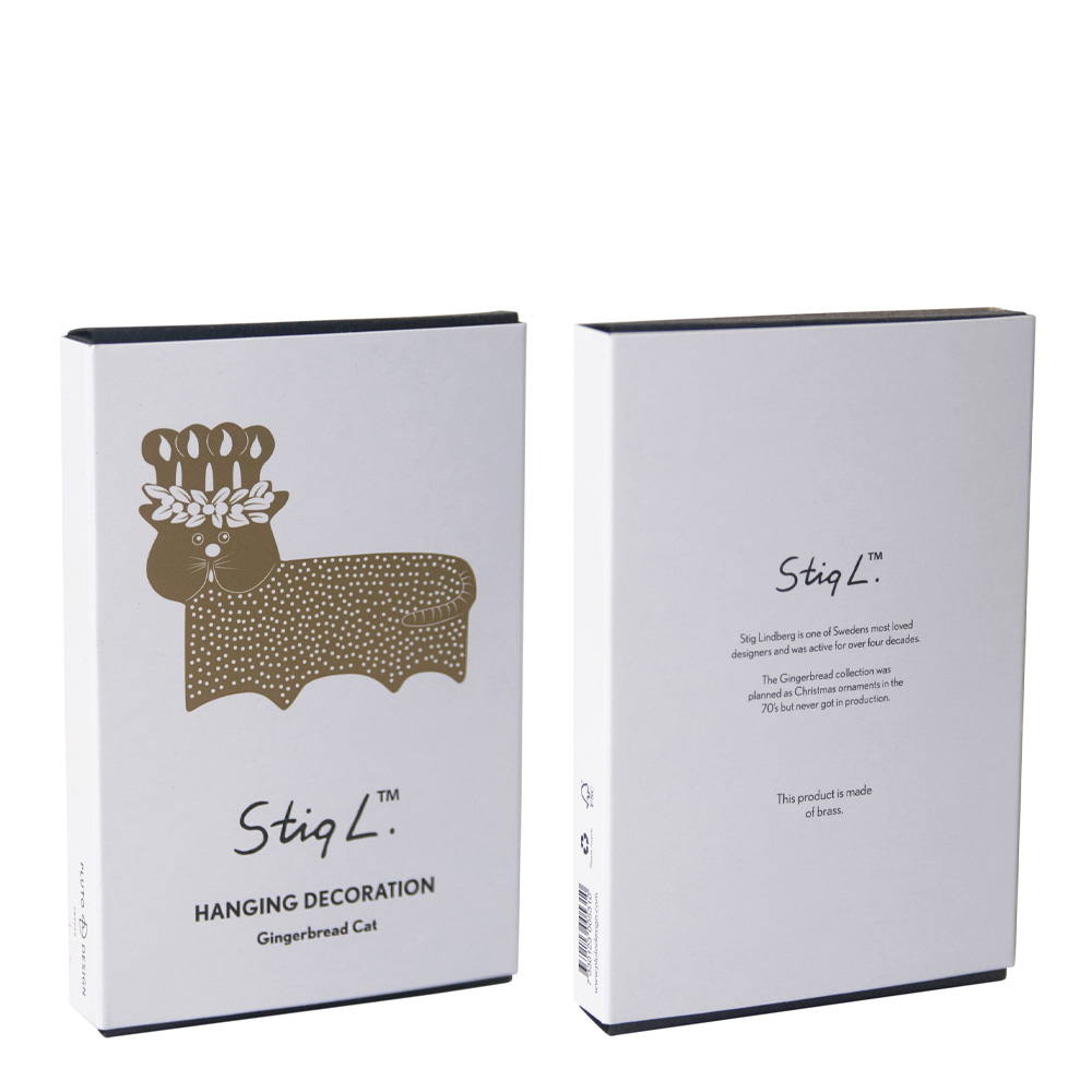 Hänge Katt 8,5x6,9x0,5 cm Mässing