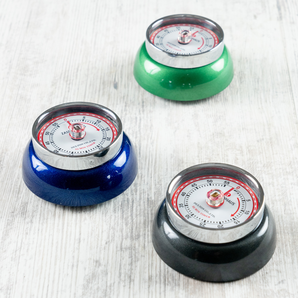 Retro Collection Timer med magnet Blå metallic