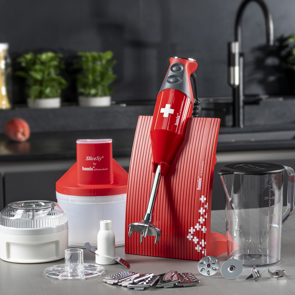 Bamix Stavmixer Swissline Superbox 200 w Röd