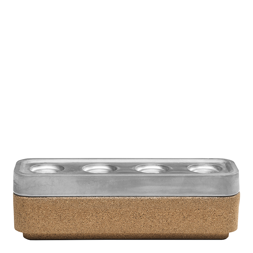 Låda till Stumpastaken lång 4 ljus Natur